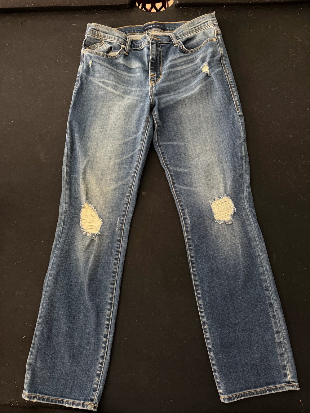 Rock & Republic Distressed Jeans - Mid Blue
